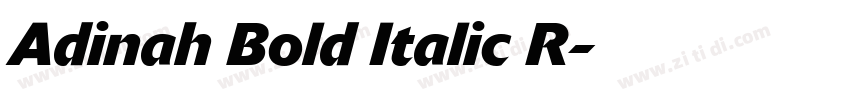 Adinah Bold Italic R字体转换
